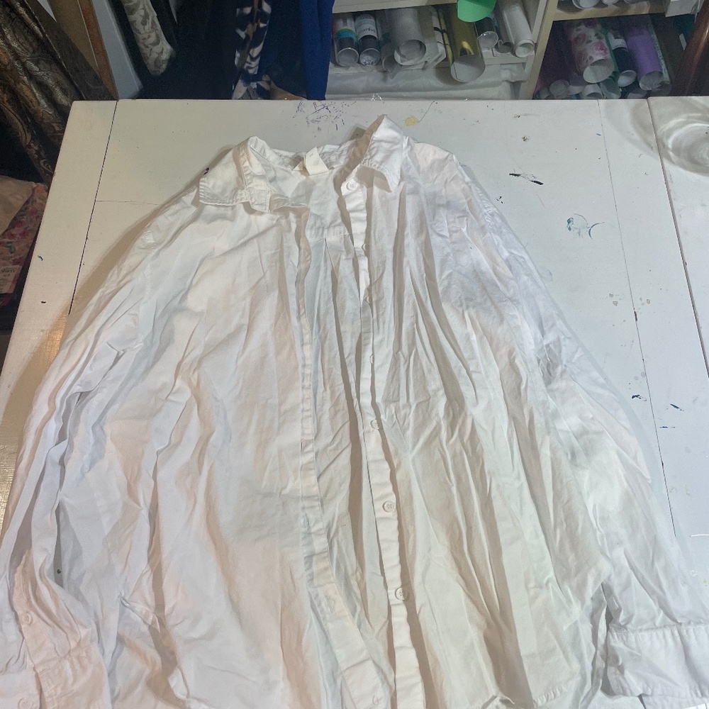 White button down